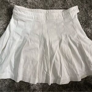 White Pleated Skirt